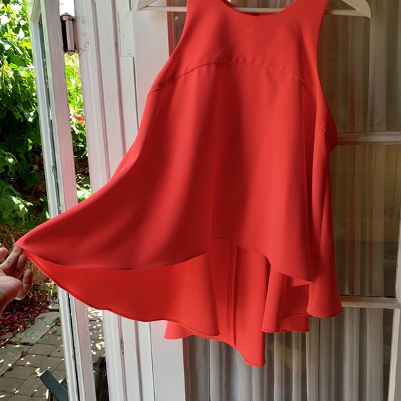 Milly- Neon Pink High-Low Flowy Top - Picture 2 of 7